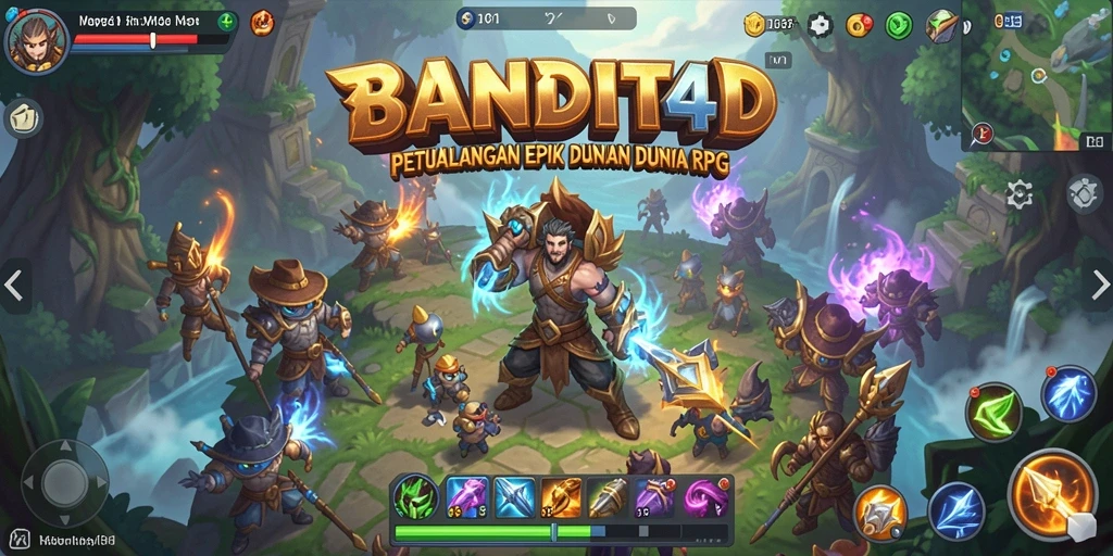 Tampilan mendebarkan dari pertempuran dalam <strong>BANDIT4D</strong>.