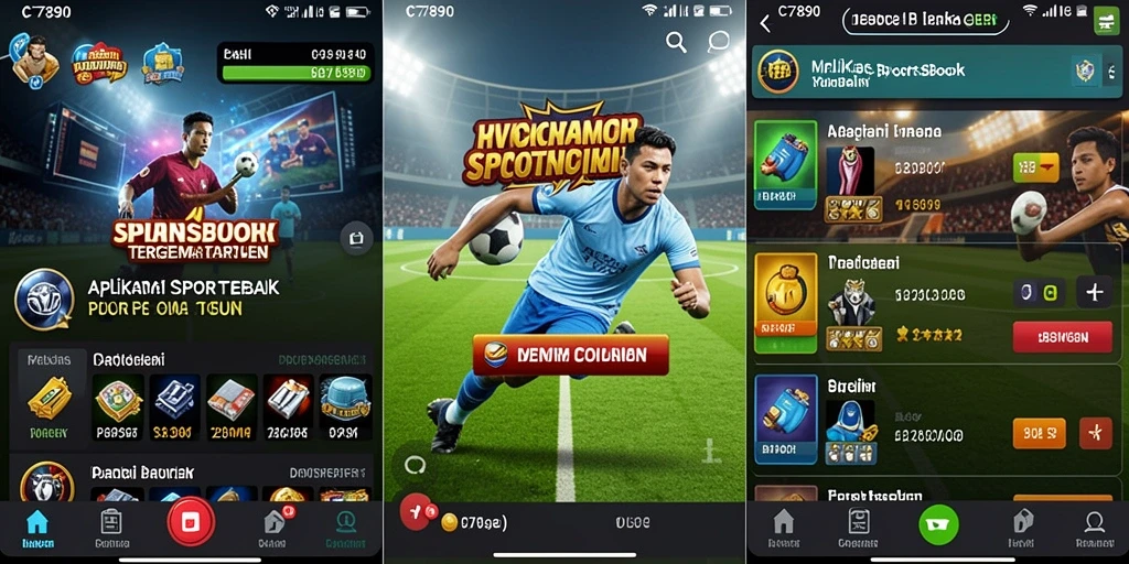 Tampilan menarik dan interaktif dari gameplay Sportsbook C7890.