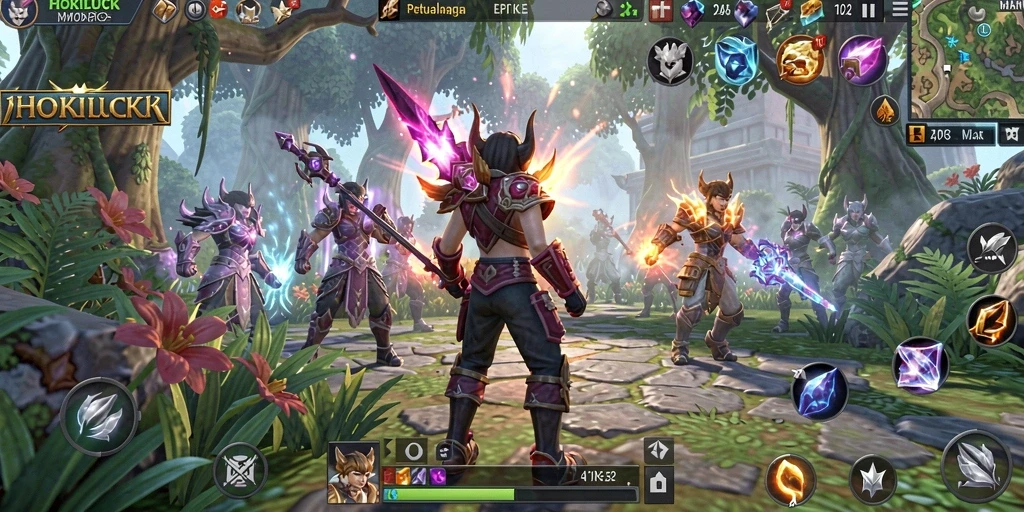 Tampilan gameplay HOKILUCK yang mendebarkan di dunia MMORPG.