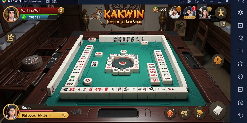 Tampilan utama KAKWIN menampilkan gameplay Mahjong yang memikat.
