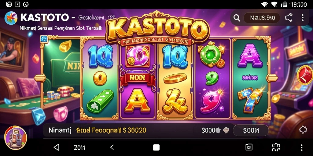 Screenshot gameplay KASTOTO yang menampilkan slot menarik dan penuh warna.