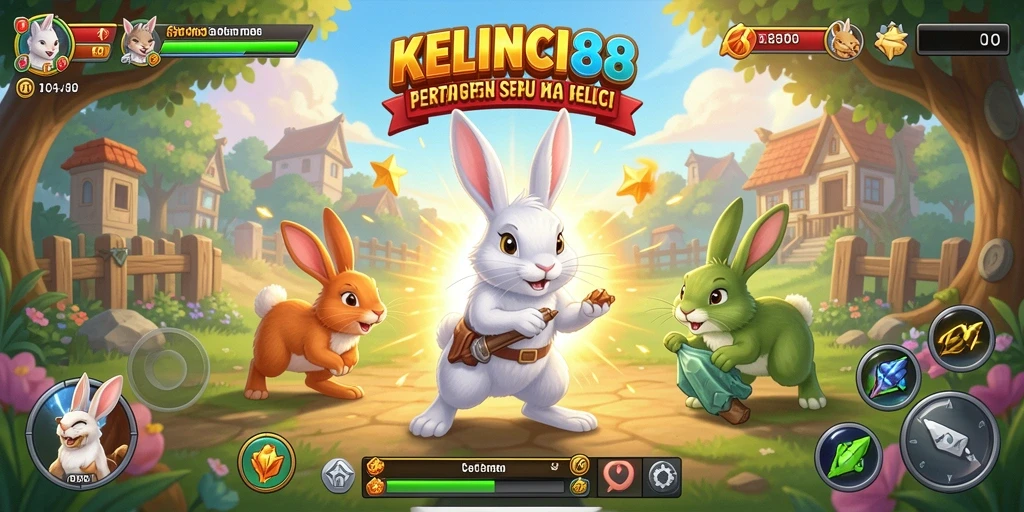 Tampilan seru pertarungan kelinci dalam KELINCI88.