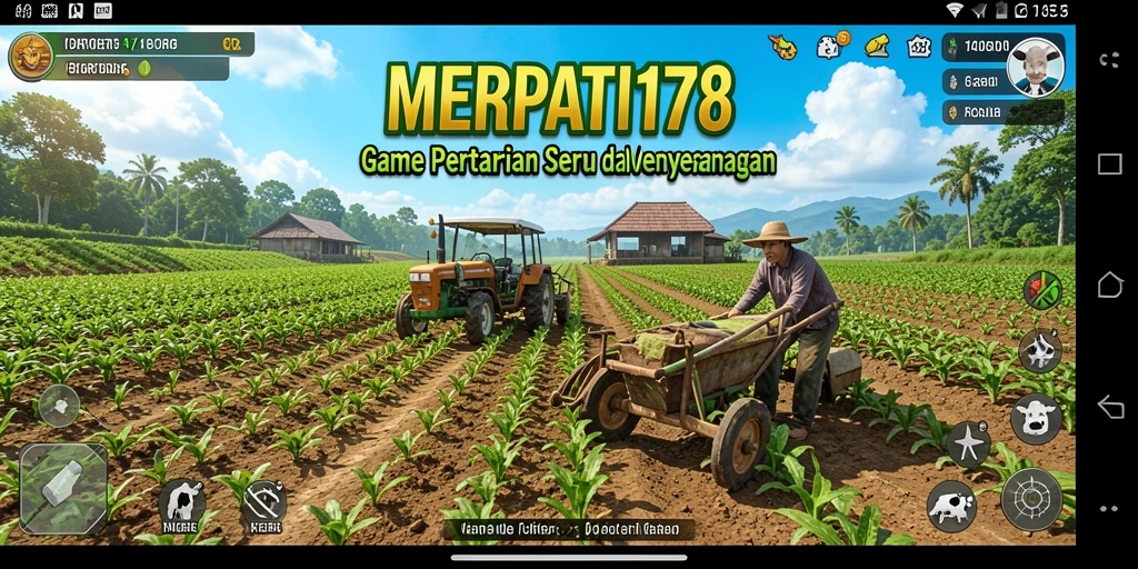 Tampilan menarik dari gameplay MERPATI178 yang bergaya pertanian.