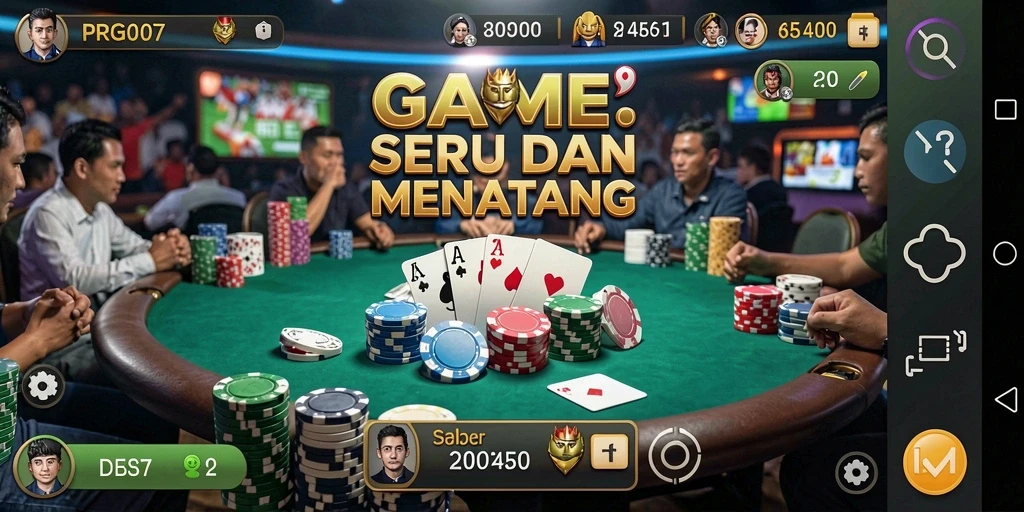 Tampilan gameplay seru di PRG007 dengan suasana poker yang menantang.
