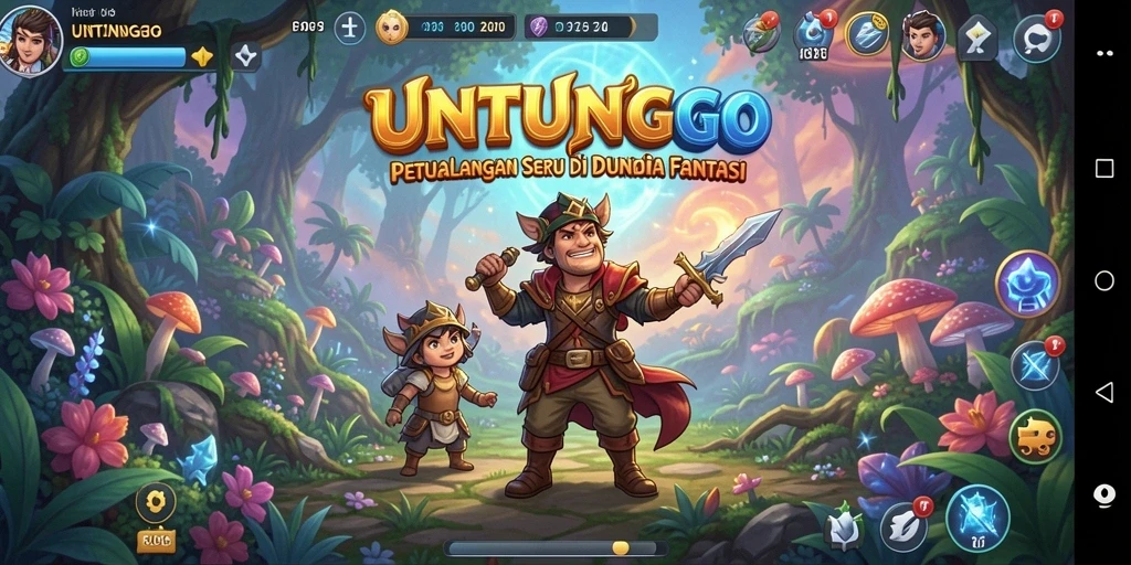 Tangkapan layar mengalami aksi pertarungan epik dalam game RPG UNTUNGGO.